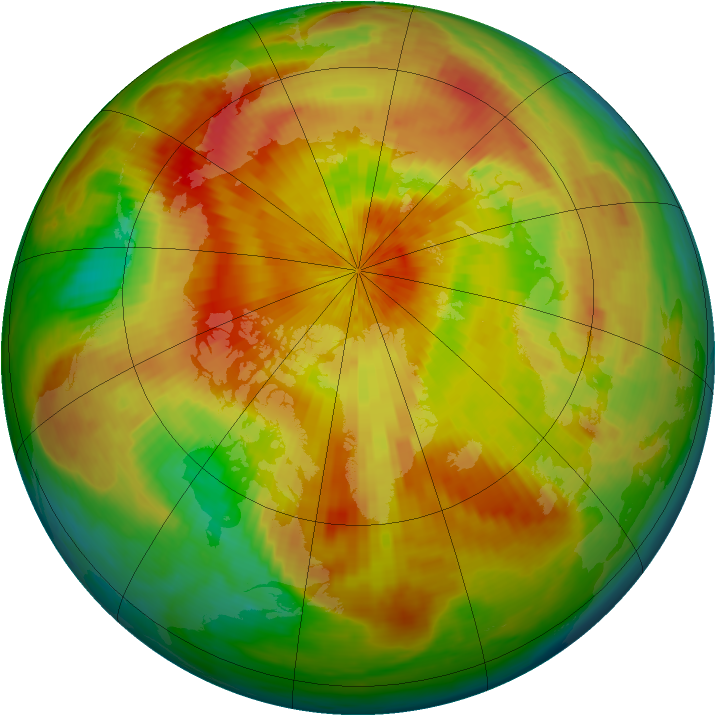 Arctic ozone map for 17 April 2002